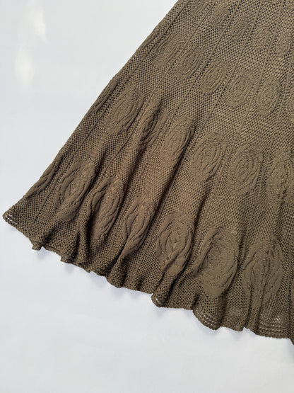 A'line Crochet Long skirt