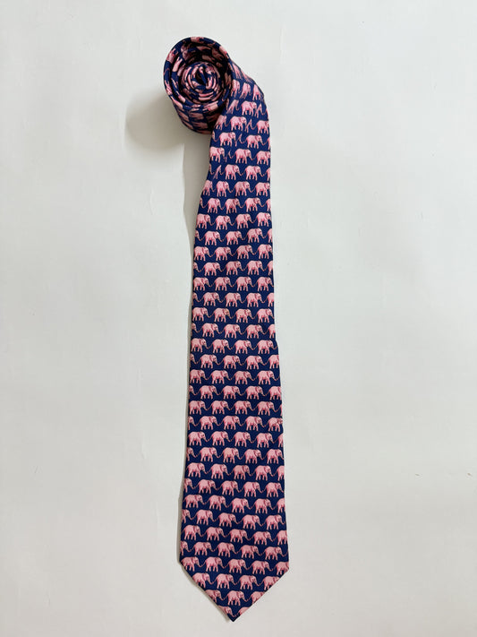 Pink vintage silk tie