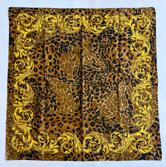 Leopard Print  vintage silk scarves