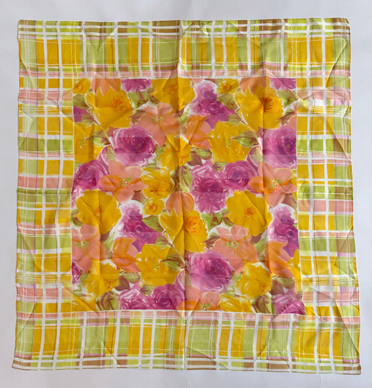 Roses Print vintage Silk scarves