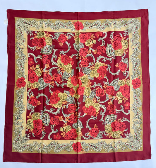 Roses Print vintage  scarves