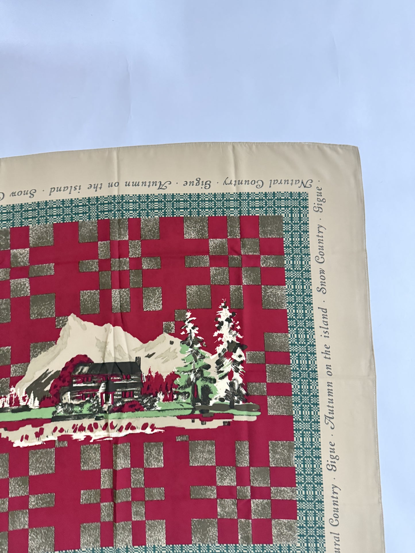 Natural Country. Gigue. vintage silk scarves