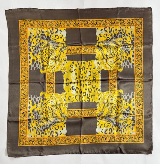Tiger Print vintage silk scarves