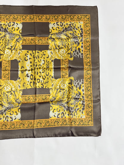 Tiger Print vintage silk scarves