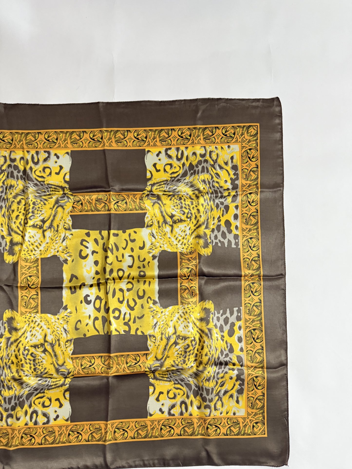 Tiger Print vintage silk scarves
