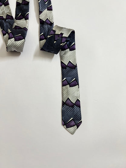 Ziggurat vintage silk tie