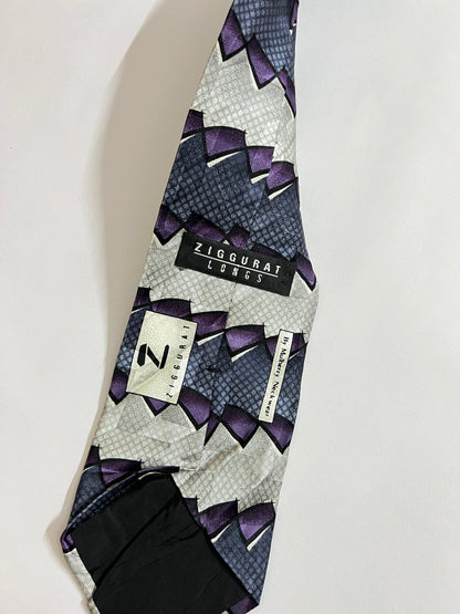 Ziggurat vintage silk tie