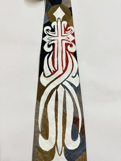 Hand Painted cross Silk tie (Copy)