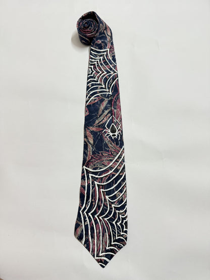 Oscardela Ranta Handpainted Spider silk tie