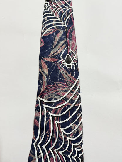 Oscardela Ranta Handpainted Spider silk tie