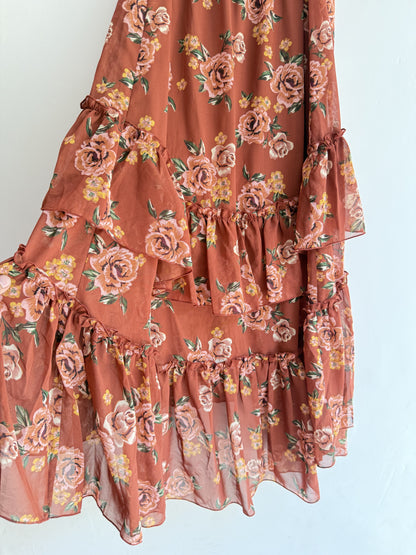 Floral Flared skirt