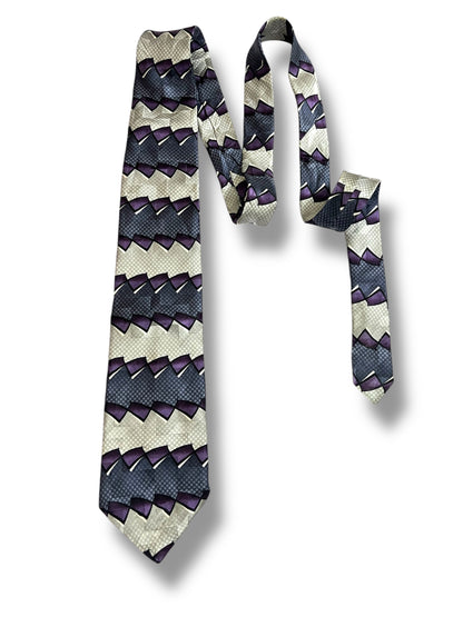 Ziggurat vintage silk tie