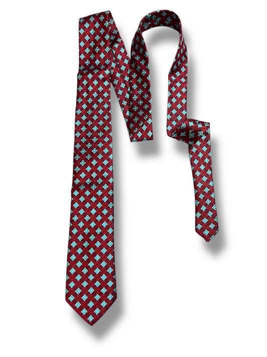 Rooster vintage silk tie