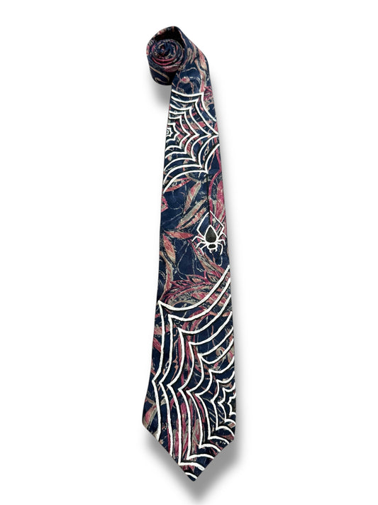 Oscardela Ranta Handpainted Spider silk tie