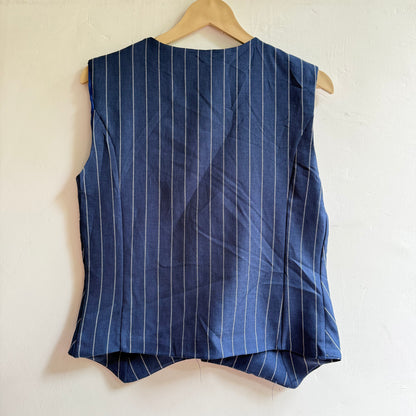 Overlap Striped Vest