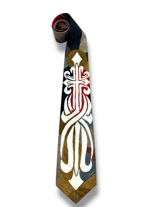 Hand Painted cross Silk tie (Copy)