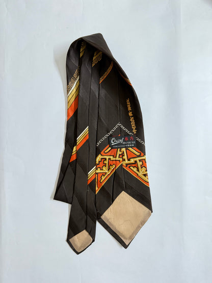 Orient vintage silk tie