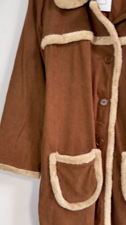 Tree of Life cotton  Jacket with Fur collar