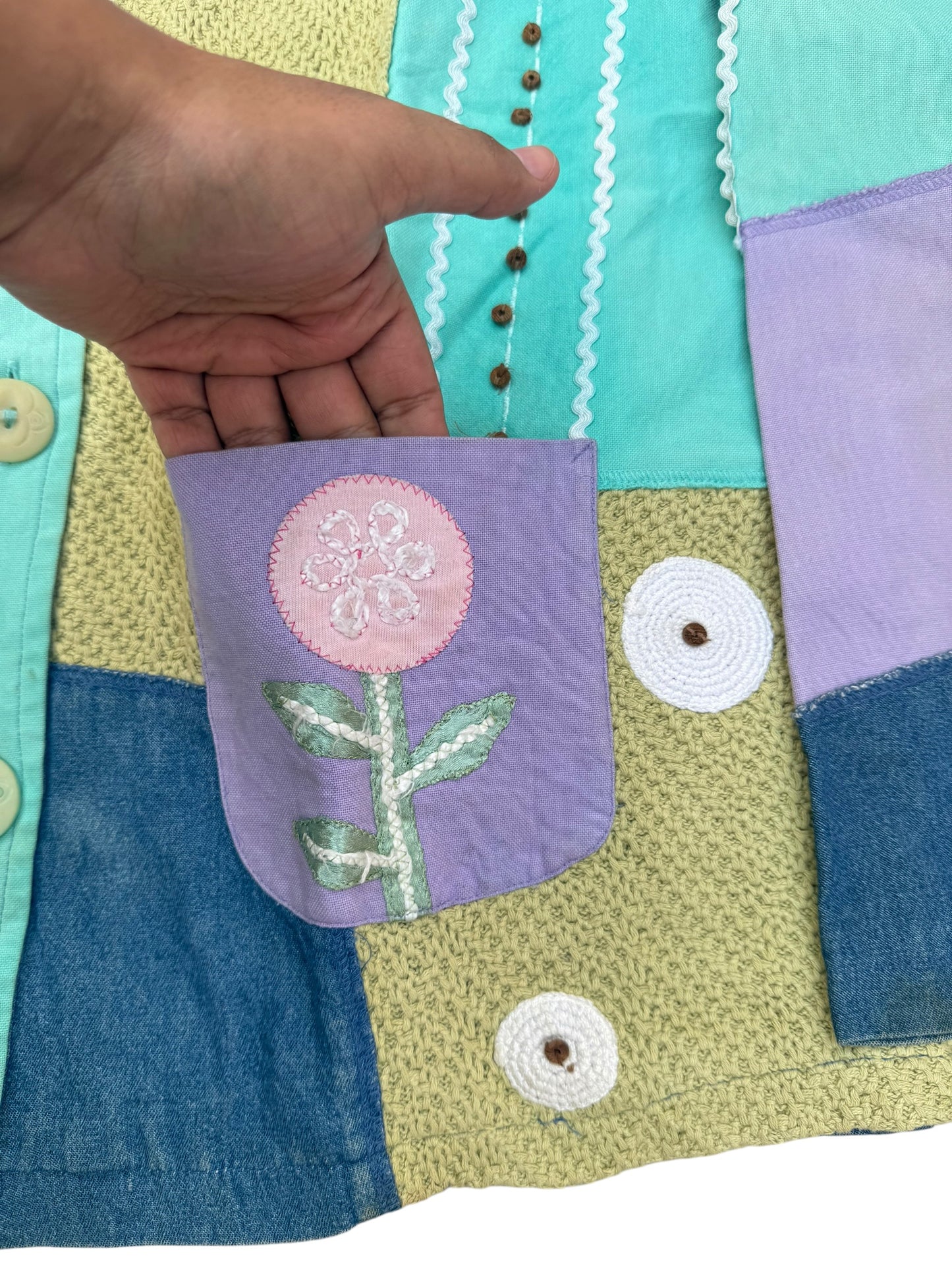 Upcycled  Patch Denim Jacket