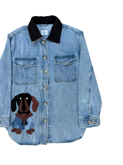 Upcycled Dog Patch Denim Jacket