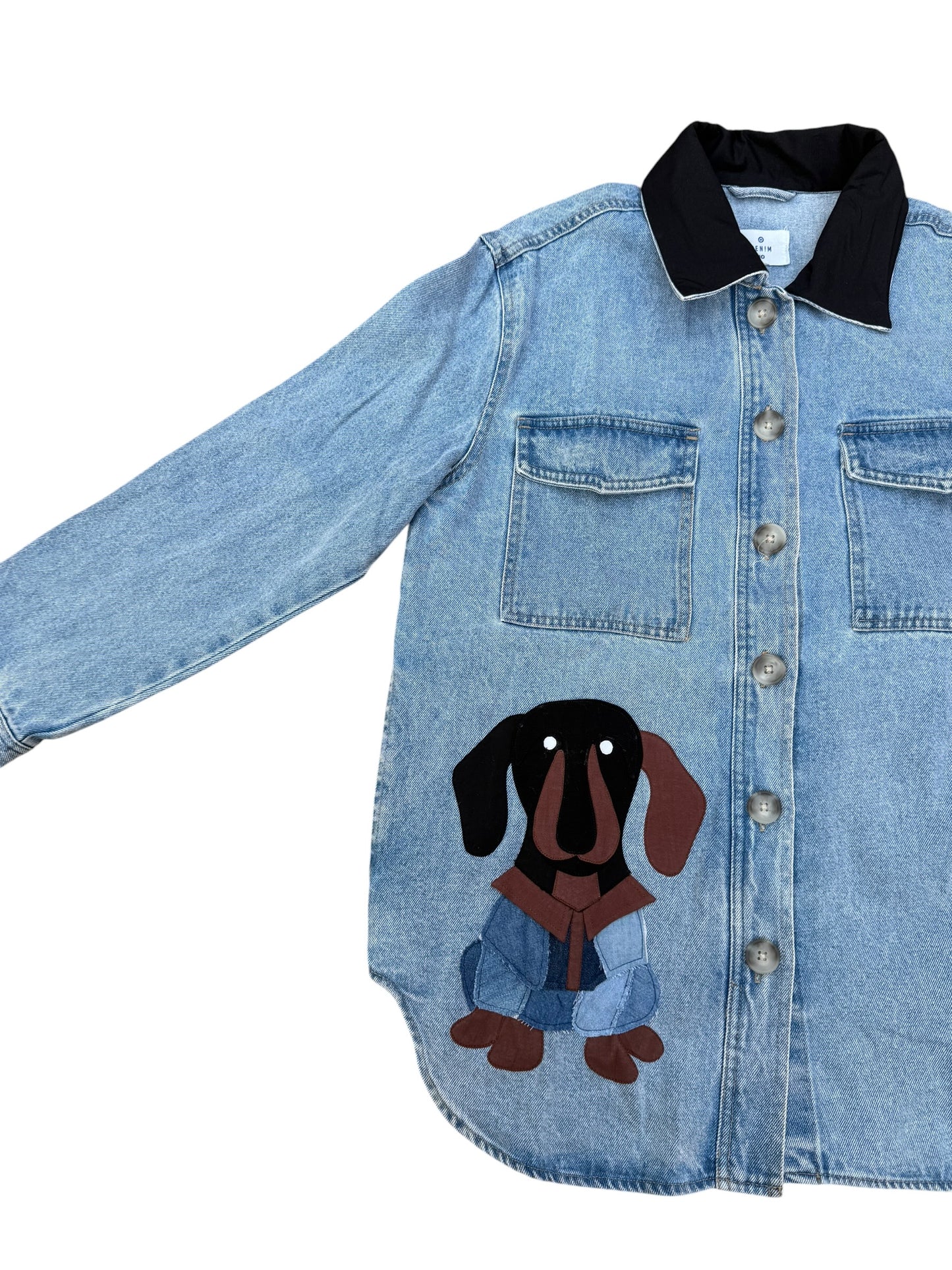 Upcycled Dog Patch Denim Jacket