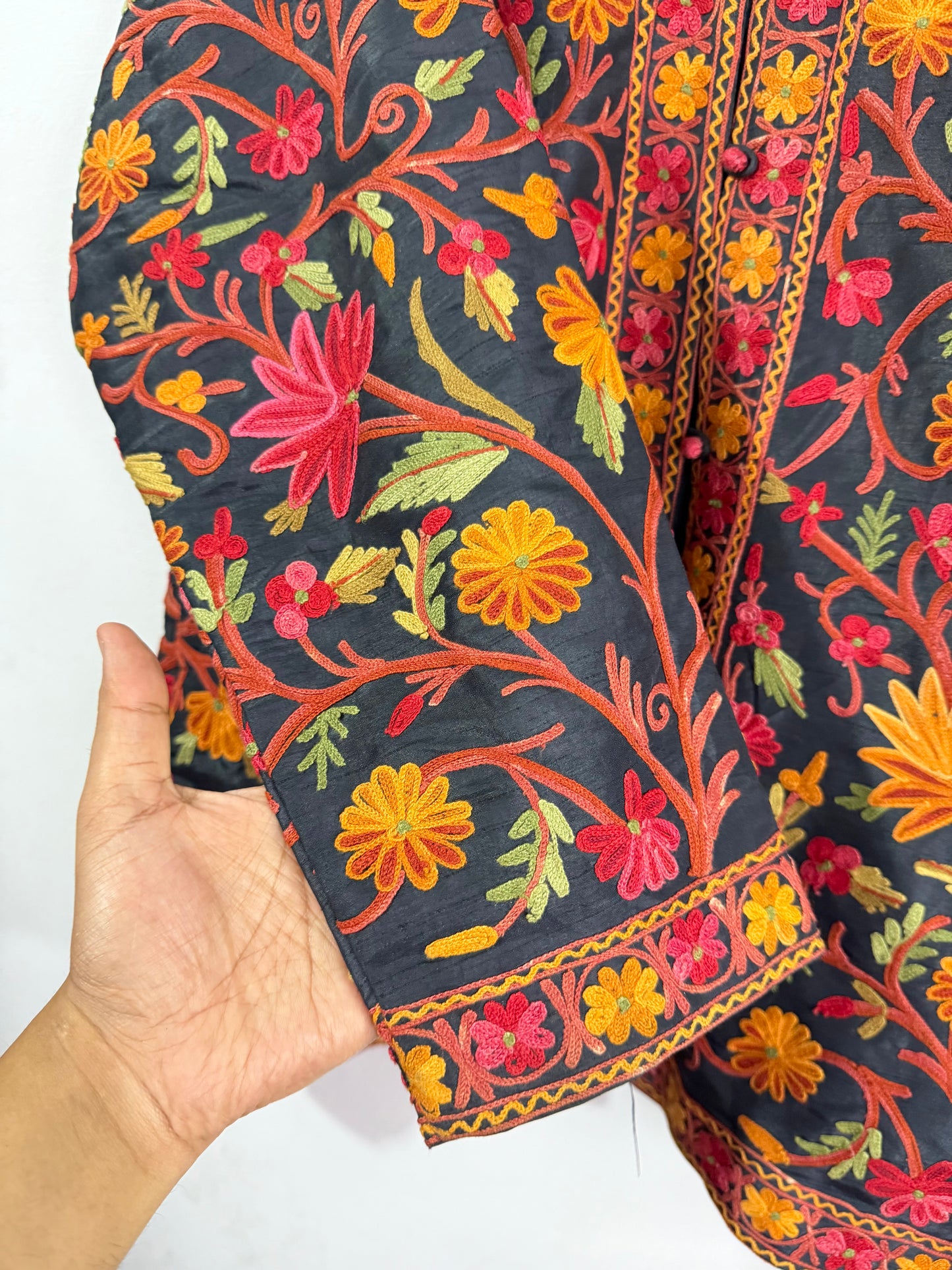 Embroidery colourful piece vintage Jacket
