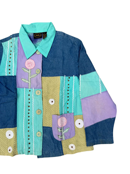 Upcycled  Patch Denim Jacket